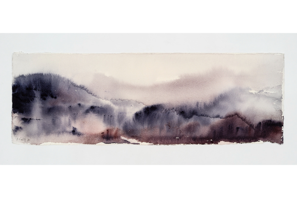 Transported III, Watercolour on Grumbacher, 22x7.5 in.